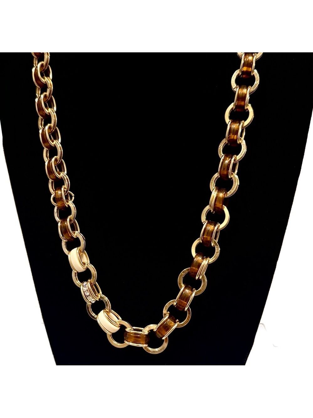 Talbots Gold and Tortoise Link Necklace - Picture 5 of 14